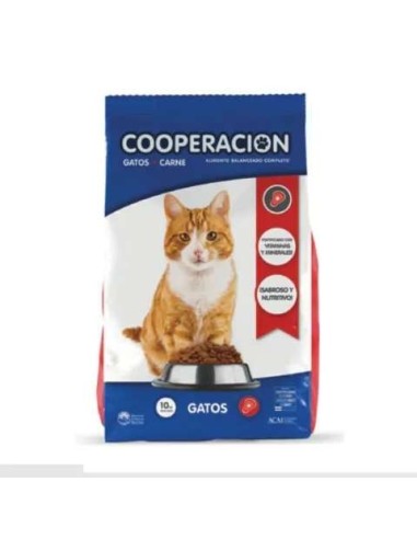 Cooperacion -  Gato Sabor Carne x 10 kg.