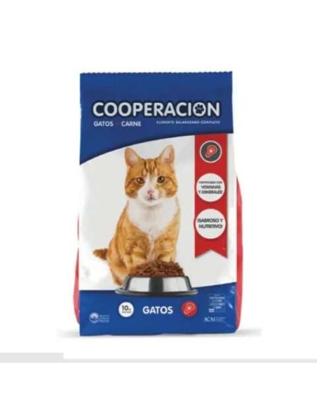 Cooperacion -  Gato Sabor Carne x 10 kg.