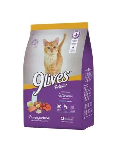9 Lives Gatitos x 8 kg.