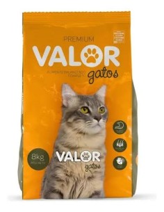 Valor  - Premium Gatos adultos x 8 kg.